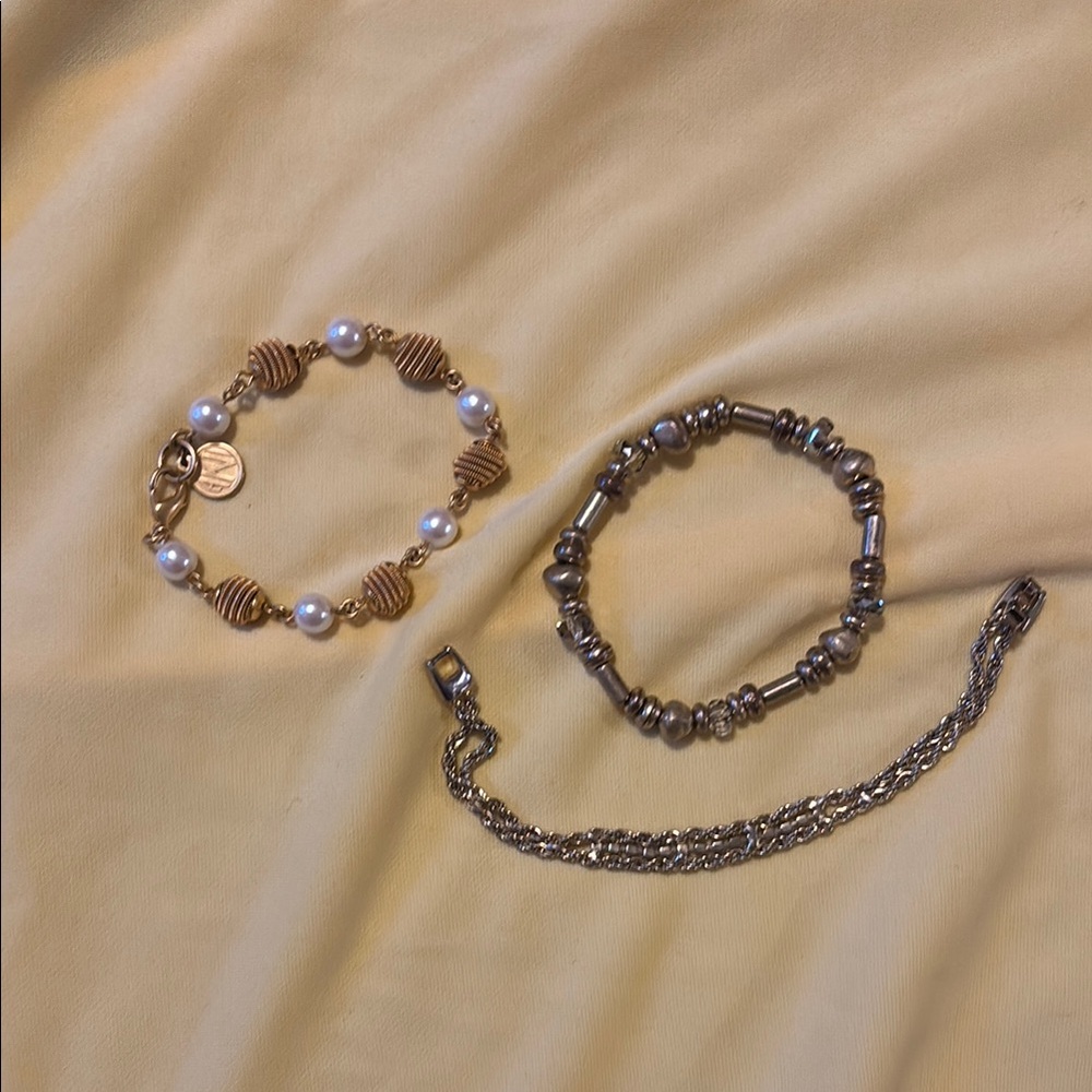 Elegant Gold and Silver Bracelet Set